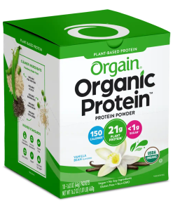 Single Serve Organic Protein™ Plant Based Protein Powder - Vanilla Bean